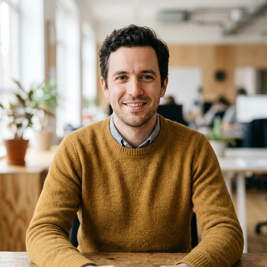 Retrato de Gabriel Zbinden, redactor de Recursos Humanos y Comunicación y publicidad